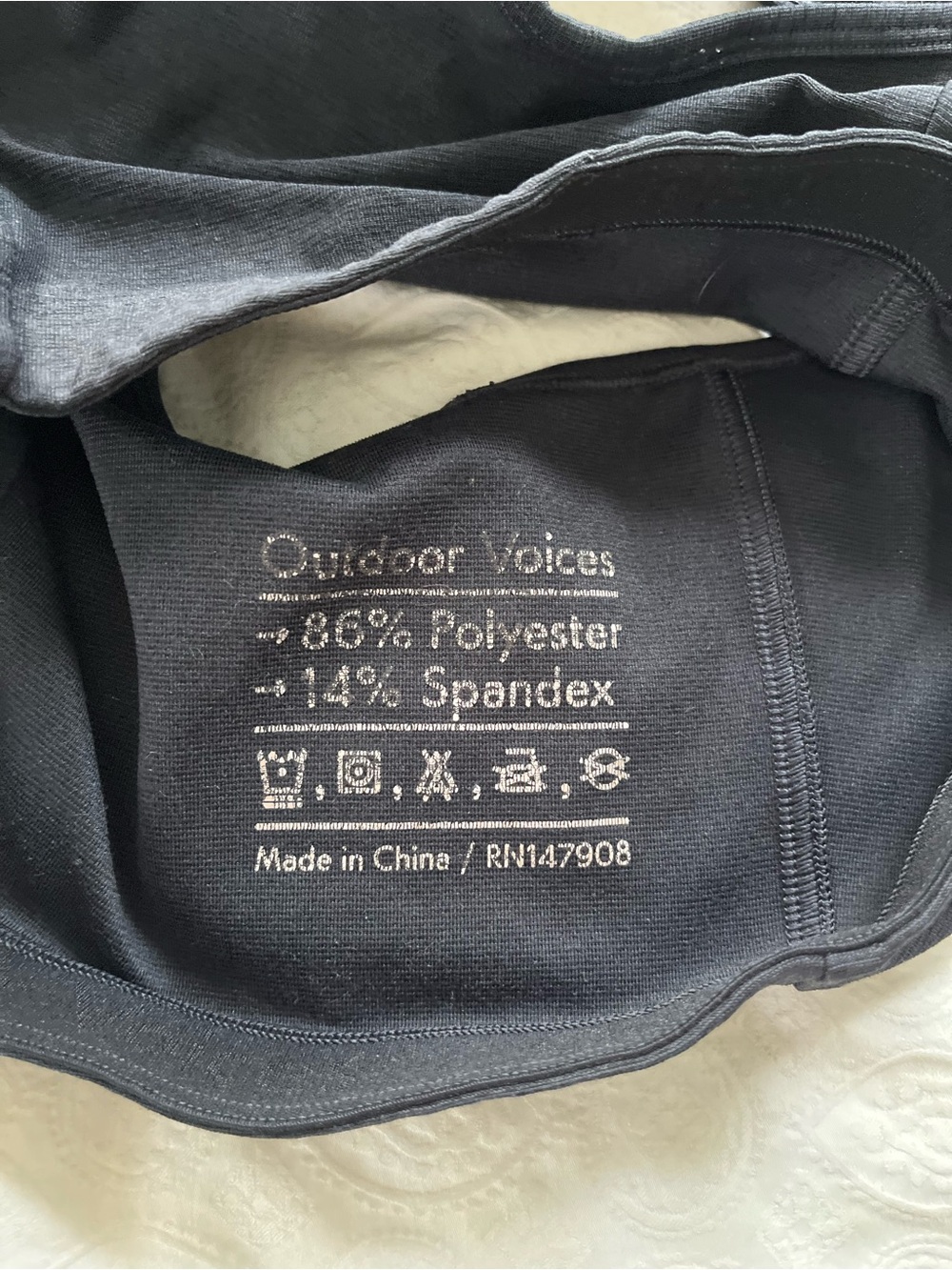 Outdoor Voices Black High-Neck Crop Tank size small - Picture 7 of 8